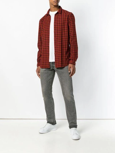 Shop Dondup Classic Checked Shirt - Red
