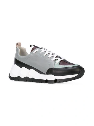 Shop Pierre Hardy Street Life Lace-up Sneakers - Grey