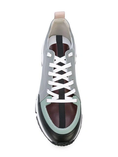 Shop Pierre Hardy Street Life Lace-up Sneakers - Grey