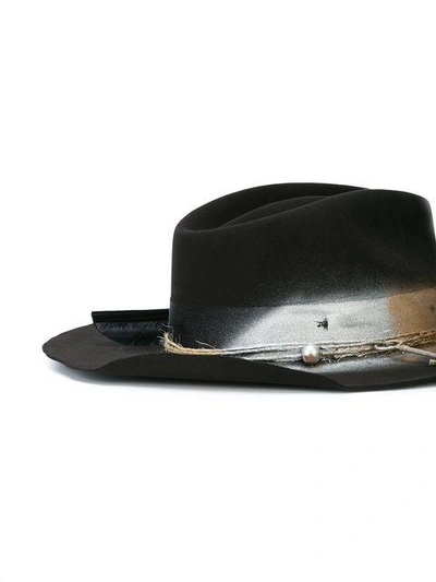 Shop Nick Fouquet Sprayed Detail Hat  In Black