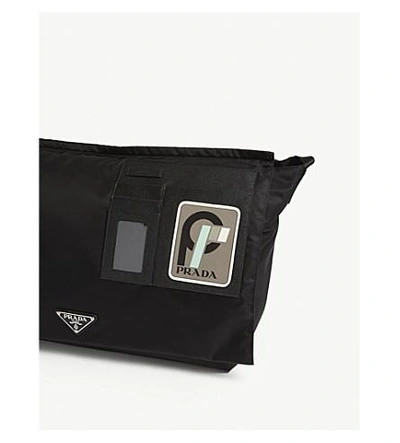 Shop Prada Nylon Messenger Bag In Black Anthracite