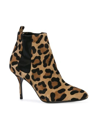 Shop Pierre Hardy Leopard Printed Classic Boots In Brown