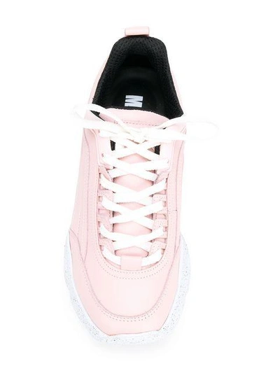 Shop Msgm Platform Sneakers - Pink