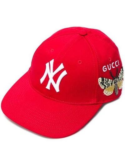 Shop Gucci Side Logo Hat - Red