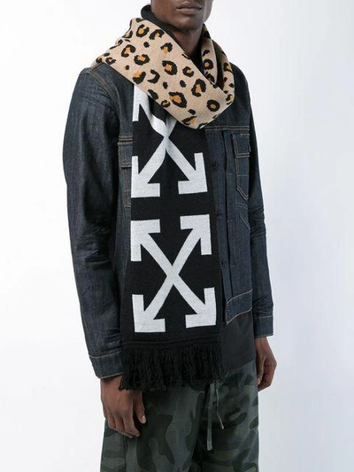 Shop Off-white Arrows Scarf - Brown