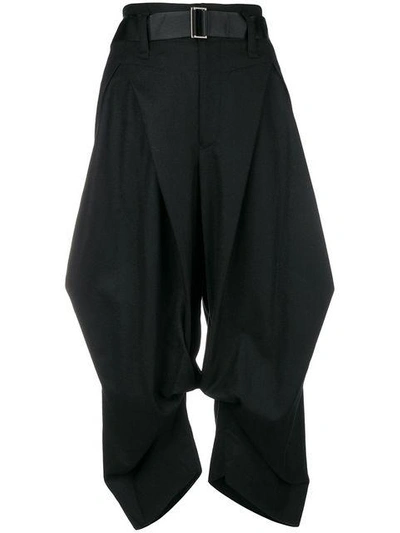 Shop Issey Miyake Draped Trousers - Black