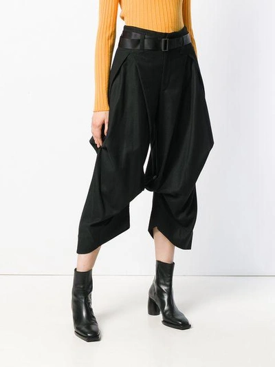 Shop Issey Miyake Draped Trousers - Black