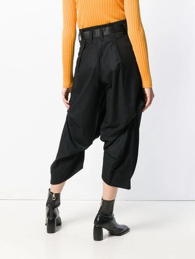 Shop Issey Miyake Draped Trousers - Black
