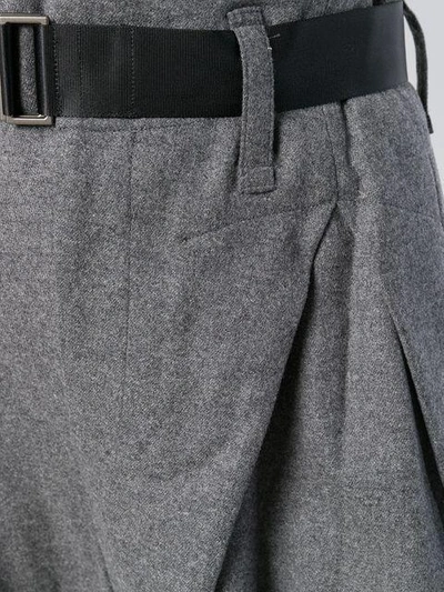 Shop Issey Miyake Draped Trousers In Grey