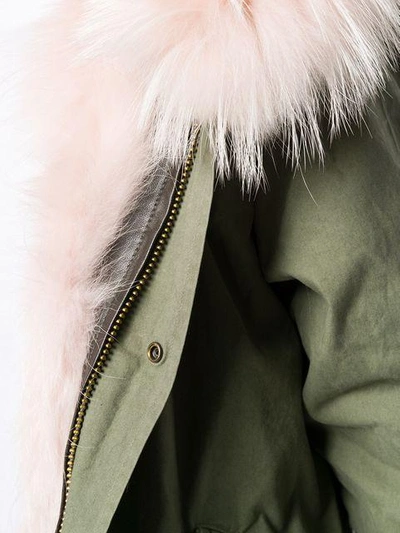 Shop History Repeats Elongated Furry Coat In Green