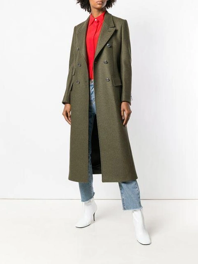 Shop Tonello Double-breasted Jacket Coat - Green