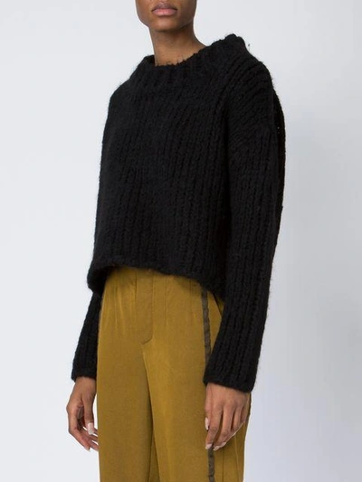 Shop Uma Wang Round Neck Sweater - Black