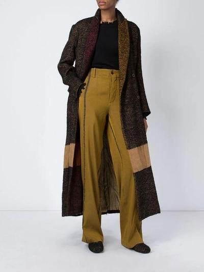 Shop Uma Wang High-waisted Trousers In Brown