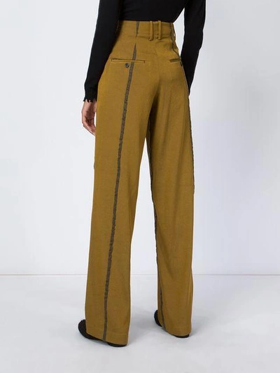 Shop Uma Wang High-waisted Trousers In Brown