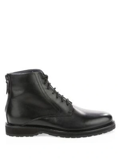 Shop Aquatalia William Lace-up Leather Boots In Black