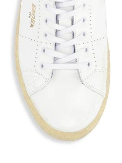 Shop Golden Goose Men's Tennis Sneakers In White Blue