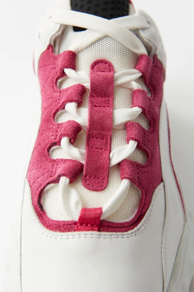 Shop Acne Studios Technical Sneakers White/pink