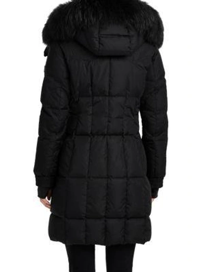 Shop Sam Fox Fur Highway Puffer Coat In Black Charcoal