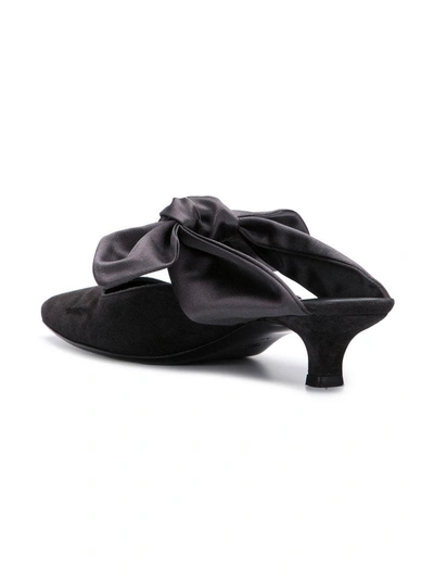 Shop The Row Ankle Ribbon Mules - Black