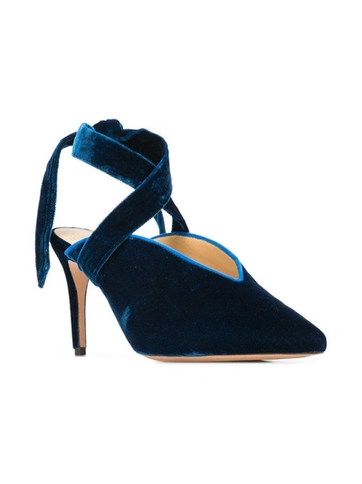 Shop Alexandre Birman Ankle Straps Mules - Blue