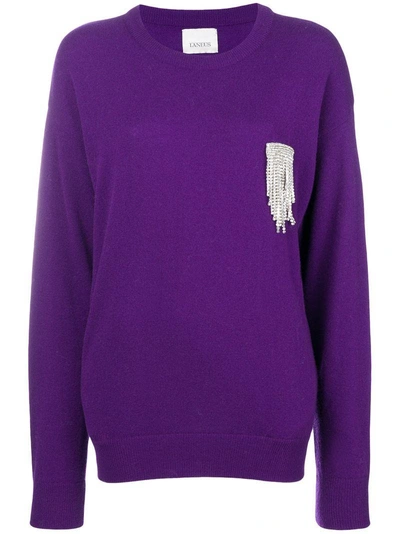 Shop Laneus Loose Fitted Sweater In Purple