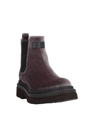 Shop Brunello Cucinelli Ankle Boots In Lead