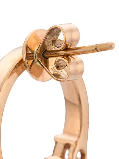 Shop Anita Ko Diamond Hoop Earrings In Metallic