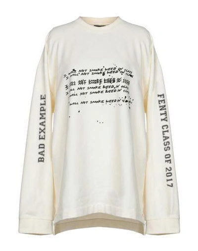 Shop Fenty X Puma Sweatshirts In Ivory