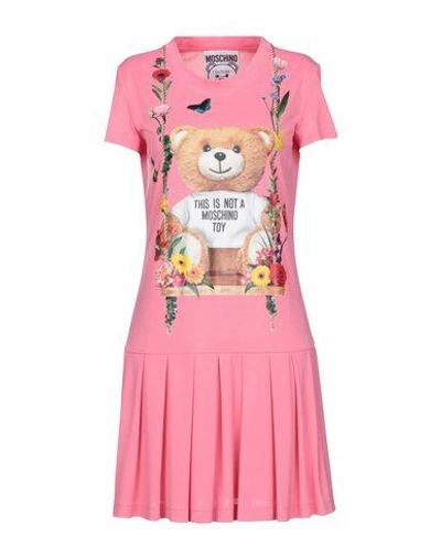 Shop Moschino Woman Mini Dress Pink Size 2 Viscose, Polyamide
