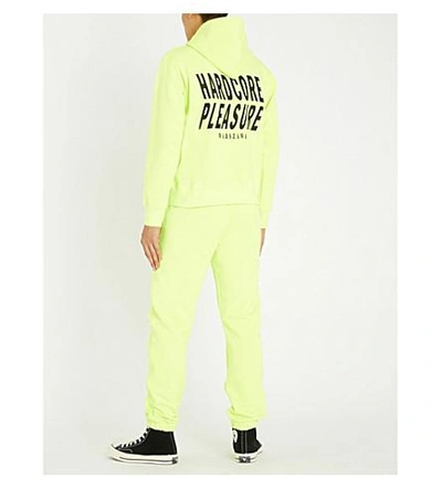 Shop Misbhv Hardcore Pleasure Cotton-blend Hoody In Neon