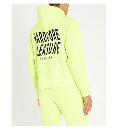Shop Misbhv Hardcore Pleasure Cotton-blend Hoody In Neon
