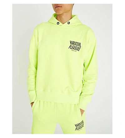 Shop Misbhv Hardcore Pleasure Cotton-blend Hoody In Neon