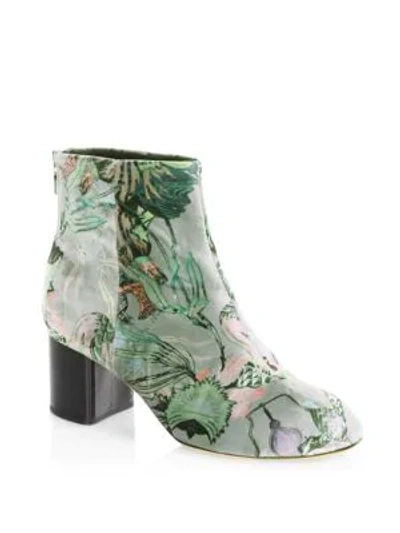 Shop Rag & Bone Drea Velvet Ankle Boots In Grey Floral