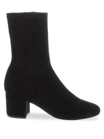 Shop Schutz Stretch Suede Ankle Boots In Black