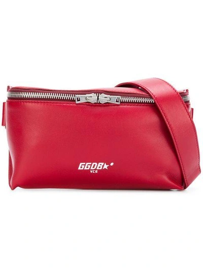 Shop Golden Goose Deluxe Brand Logo Print Belt Bag - Red