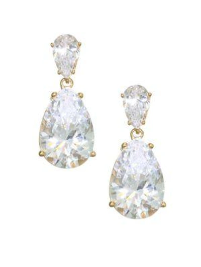 Shop Adriana Orsini 18k Goldplated Sterling Silver Double Pear Drop Earrings