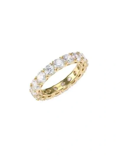 Shop Adriana Orsini Women's 18k Yellow Goldplated Sterling Silver & Cubic Zirconia Eternity Band