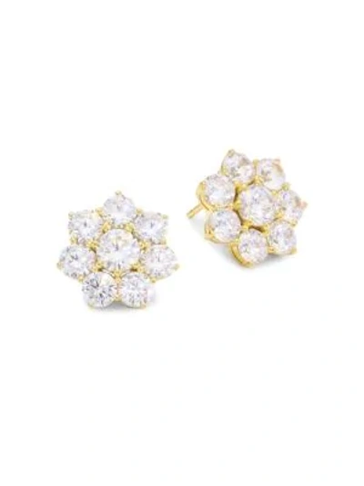 Shop Adriana Orsini 18k Goldplated Sterling Silver Floral Stud Earrings