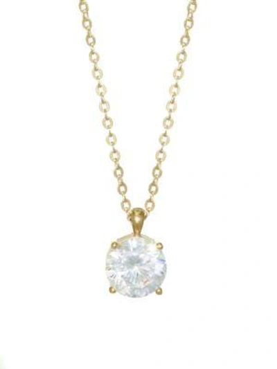 Shop Adriana Orsini 18k Gold-plated & Cubic Zirconia Round Pendant Necklace