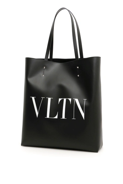 Shop Valentino Vltn Tote Bag In Nero Bianco Neronero