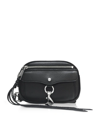 Shop Rebecca Minkoff Pebbled Leather Blythe Belt Bag In Black