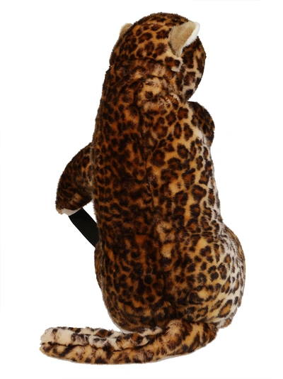 Shop Dolce & Gabbana Leopard Stuff Toy Backpack In Multicolor