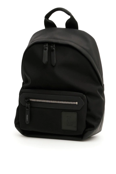 Shop Lanvin Nylon And Leather Backpack In Basic