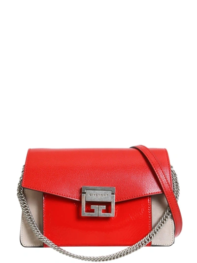 Shop Givenchy Small Gv3 Leather Bag In Rosso