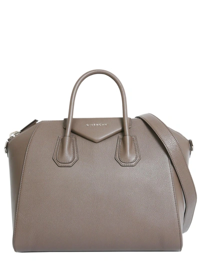 Shop Givenchy Medium Antigona Bag In Tortora