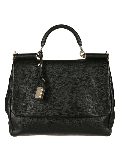 Shop Dolce & Gabbana Sicily Tote In Black