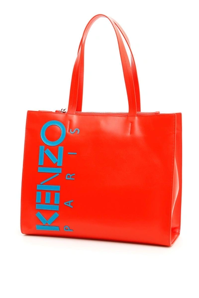 Shop Kenzo Small Shopper Bag In Medium Redrosso