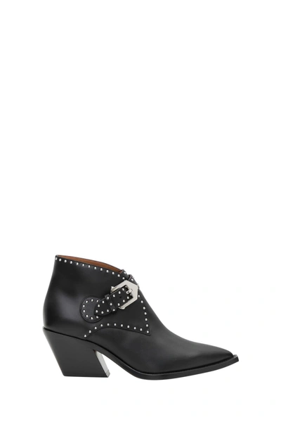 Shop Givenchy Cowboy Ankleboots In Nero