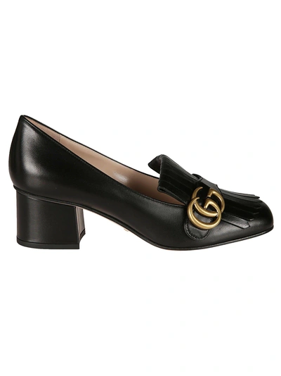 Shop Gucci Suede Mid-heel Pumps In Black