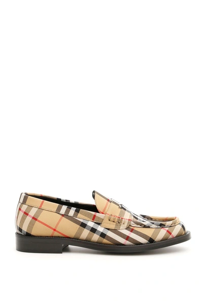 Shop Burberry Bedmont Loafers In Antique Yellow